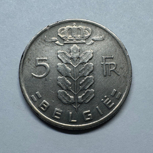 1969 Belgium 5 Franc - Beautiful Coin - #B-025