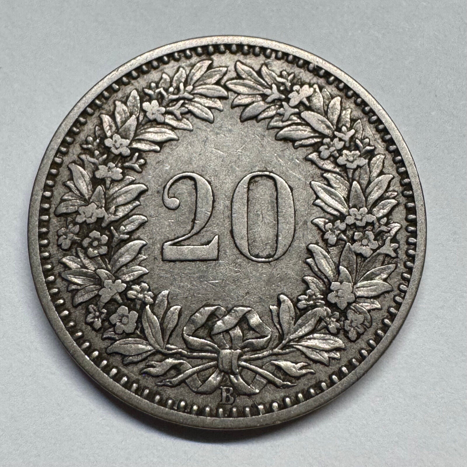1885 Switzerland 20 Rappen - Beautiful Coin - #B-060