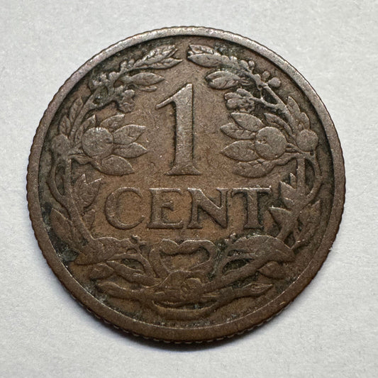 1917 Netherlands 1 Cent - Beautiful Coin - #A-093