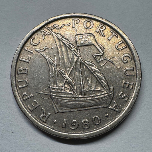 1980 Portugal 5 Escudos - Beautiful Coin - #B-056