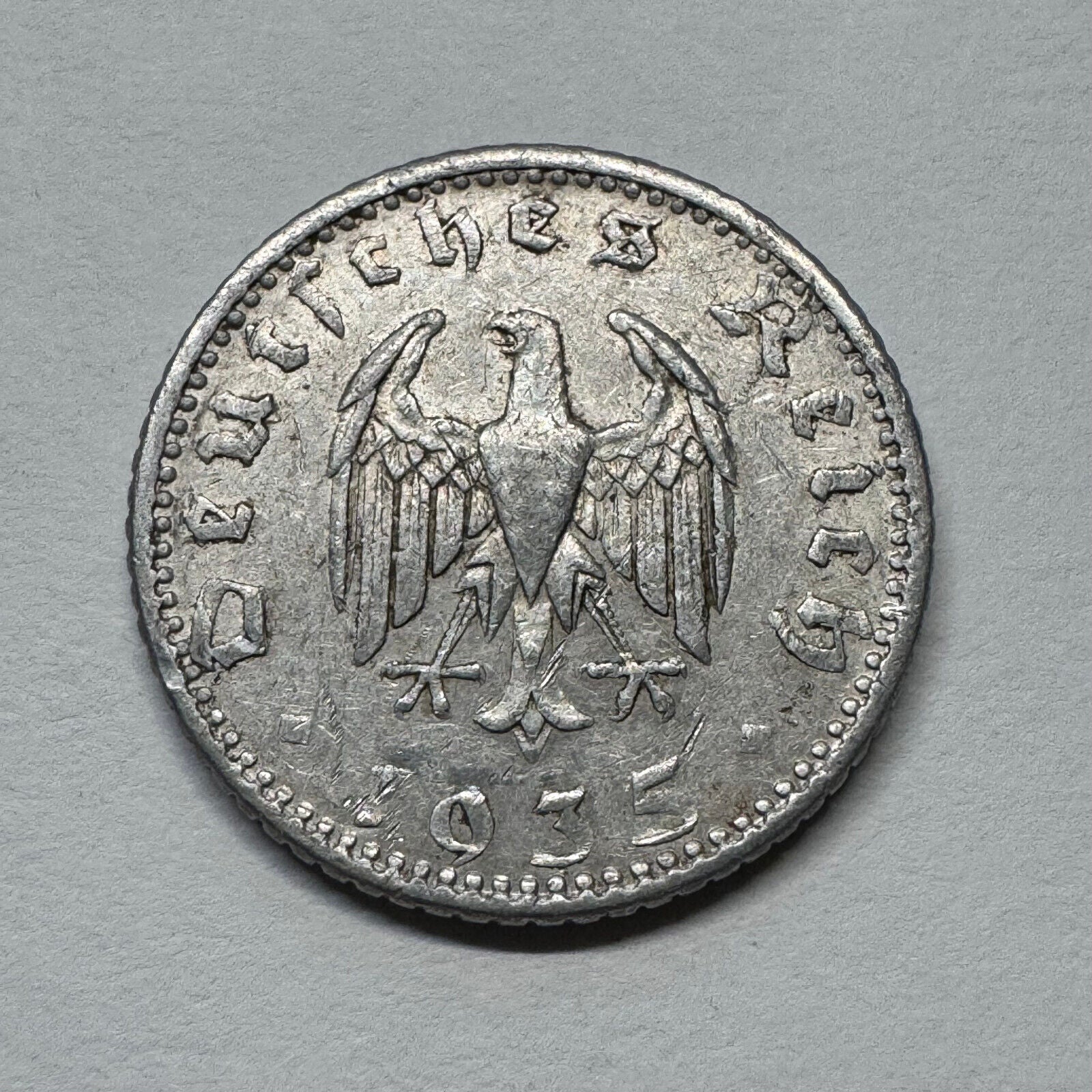 1935 Germany 50 Reichspfennig - Beautiful Coin - #B-057