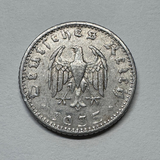 1935 Germany 50 Reichspfennig - Beautiful Coin - #B-057