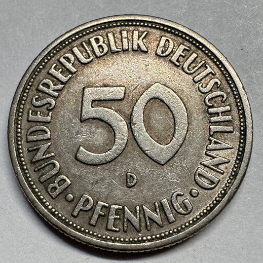 1970 Germany 50 Pfennig - Beautiful Coin - #A-078