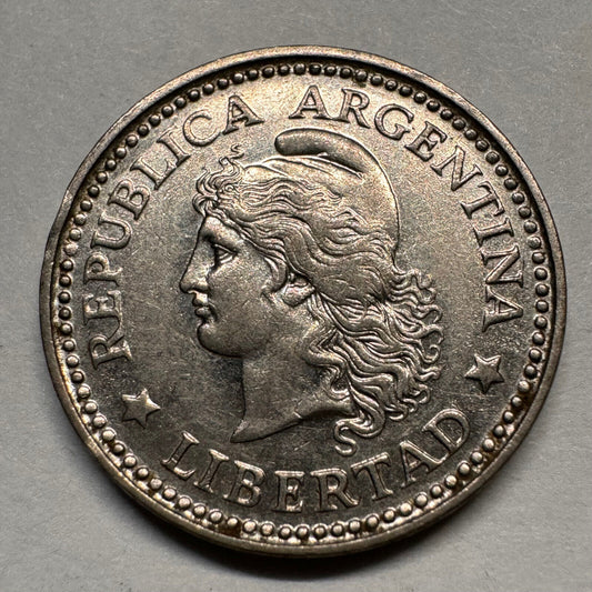 1958 Argentina 10 Centavos - Beautiful Coin - #A-041