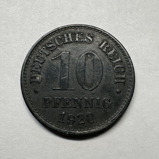 1921 Germany 10 Pfennig - Beautiful Coin - #B-011
