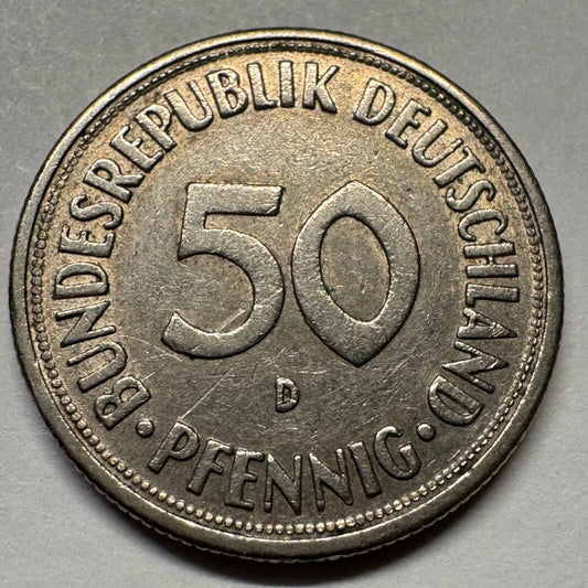 1970 Germany 50 Pfennig - Beautiful Coin - #A-072