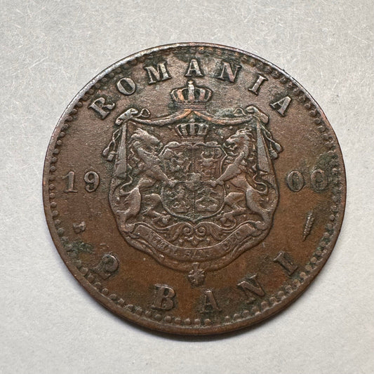 1900 Romania 2 Bani - Rare Condition - Beautiful Coin - #A-013