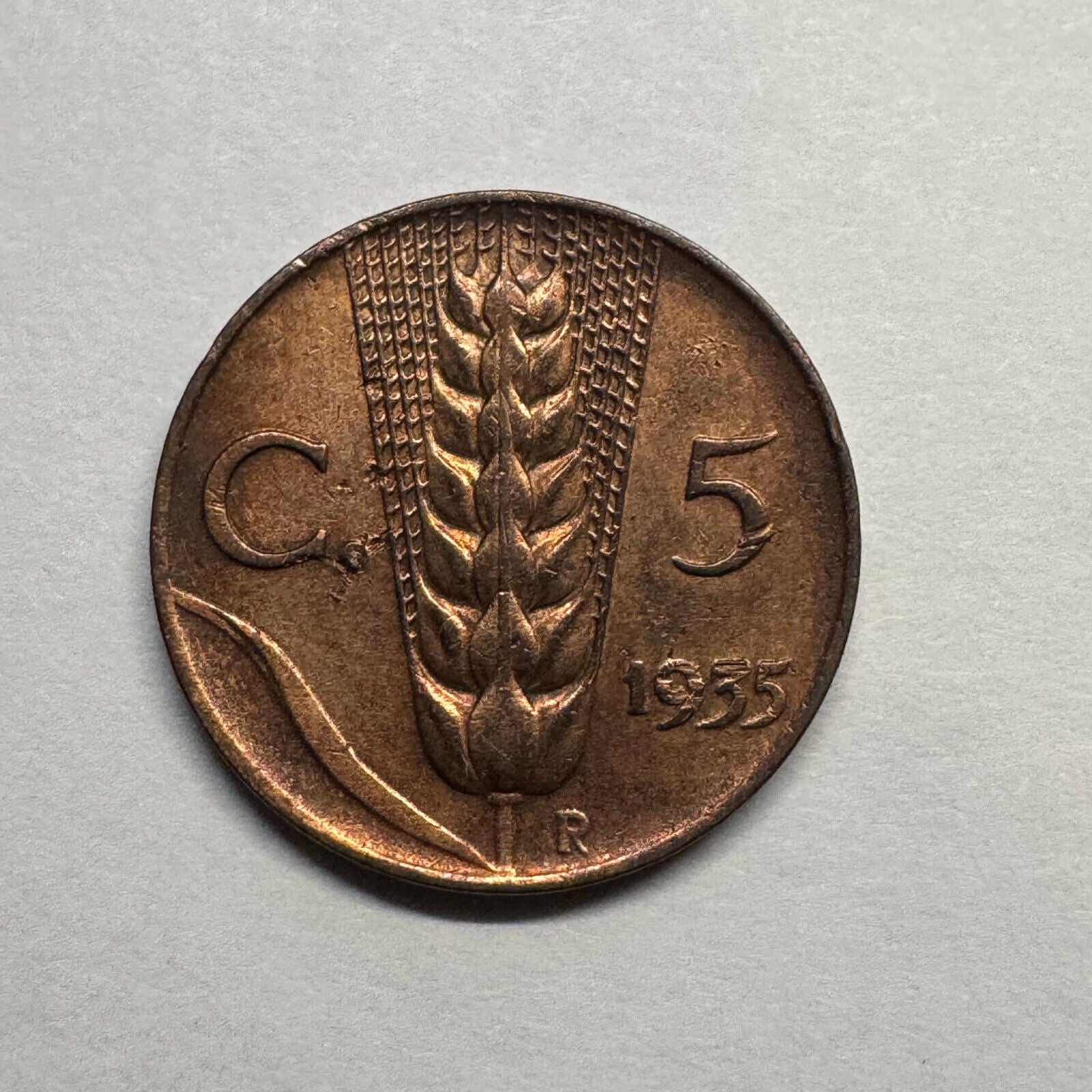 1935 Italy 5 Centesimi - Beautiful Coin - #B-006