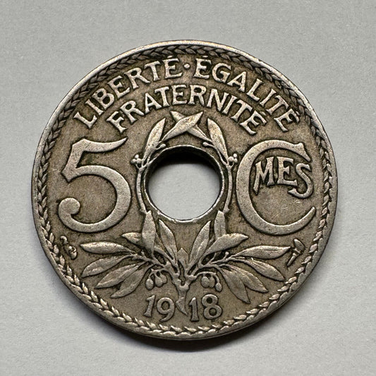1918 France 5 Centimes - Beautiful Coin - #B-060