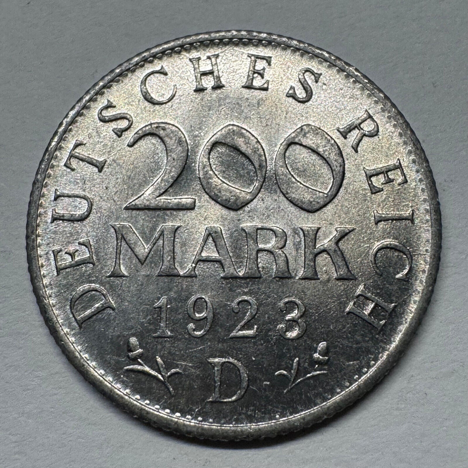 1923 Germany 200 Mark - D - Beautiful Coin - #B-057