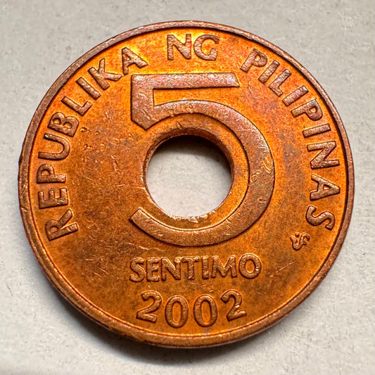 2002 Philippines 5 Sentimos - Beautiful Coin - #A-026