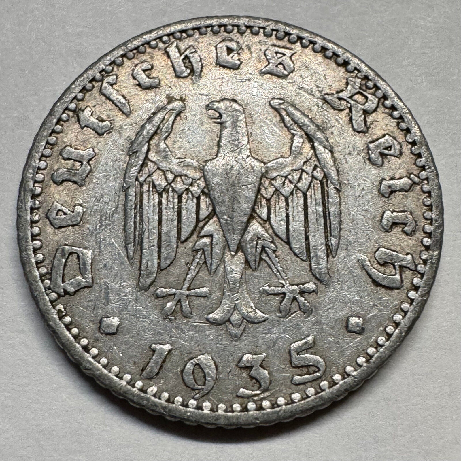 1935 Germany 50 Reichspfennig - A - Beautiful Coin - #A-074