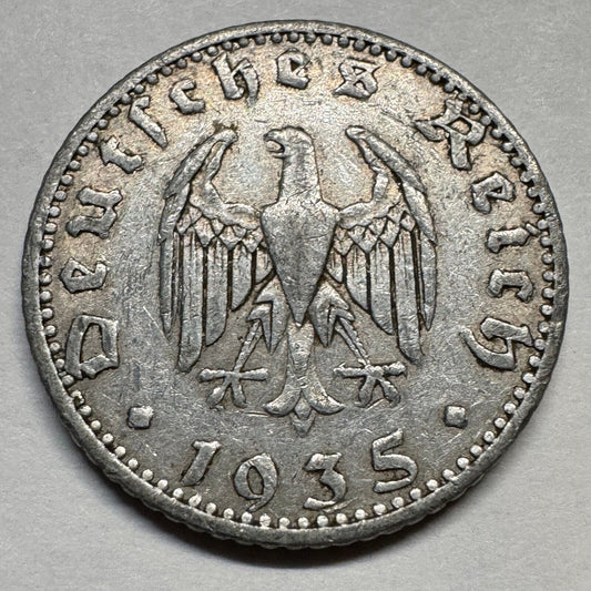 1935 Germany 50 Reichspfennig - A - Beautiful Coin - #A-074