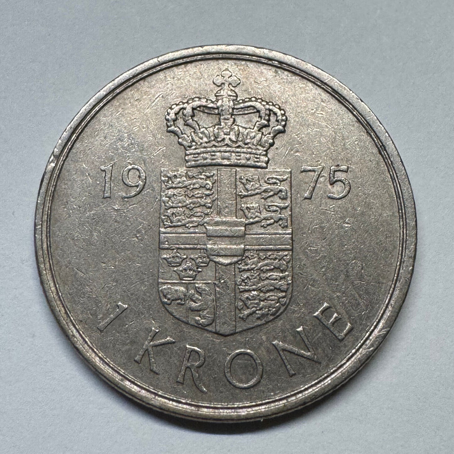 1975 Denmark 1 Krone - Beautiful Coin - #B-060