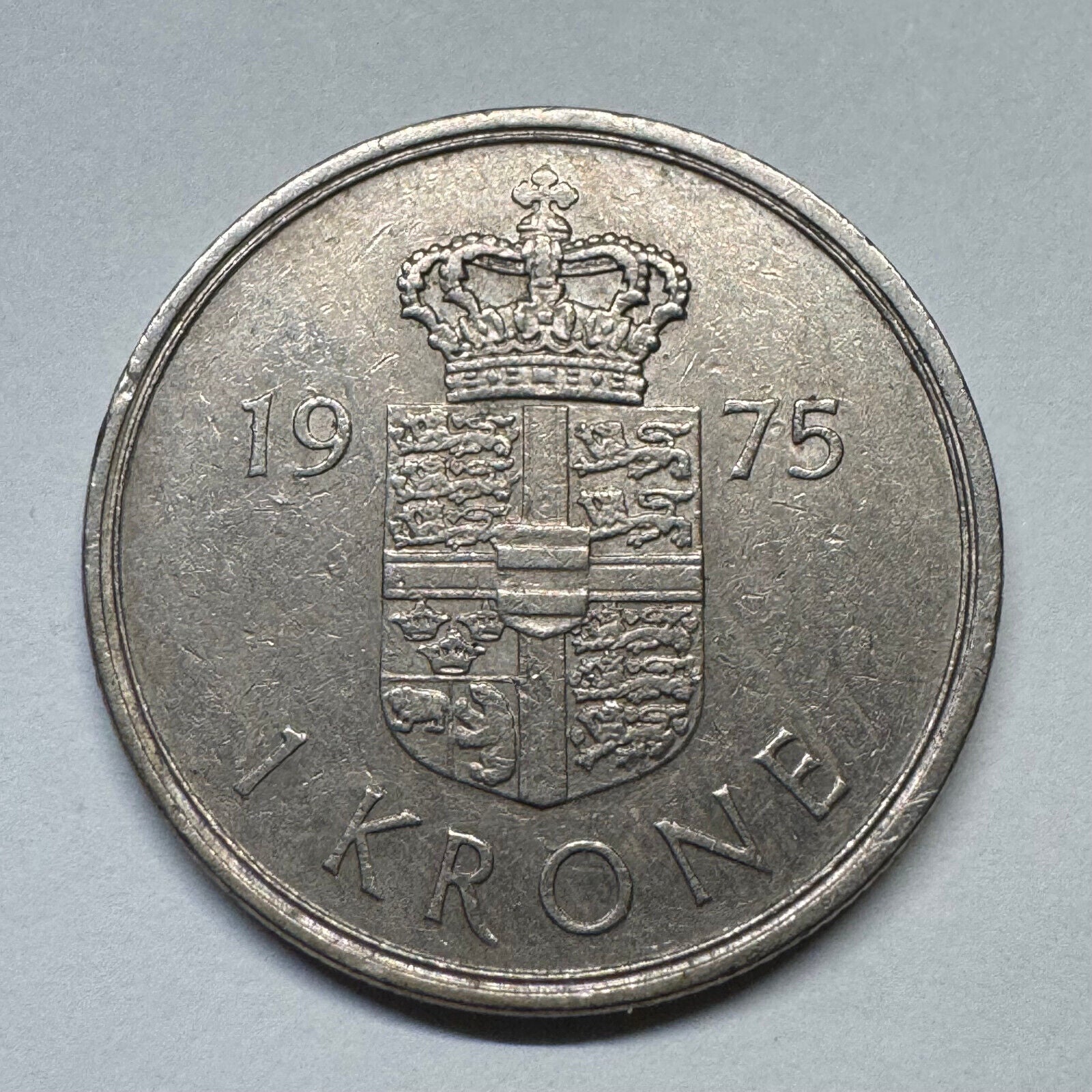 1975 Denmark 1 Krone - Beautiful Coin - #B-060