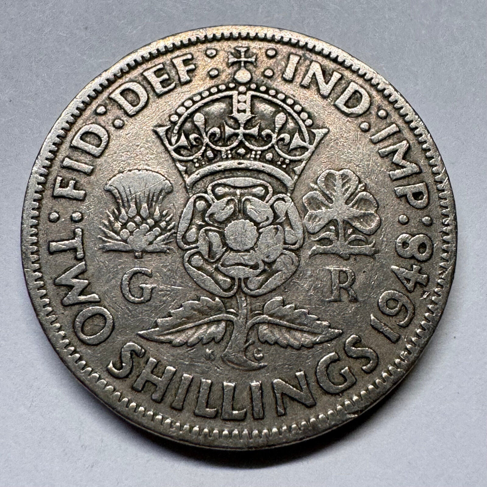 1948 UK 2 Shillings - Beautiful Coin - #A-035