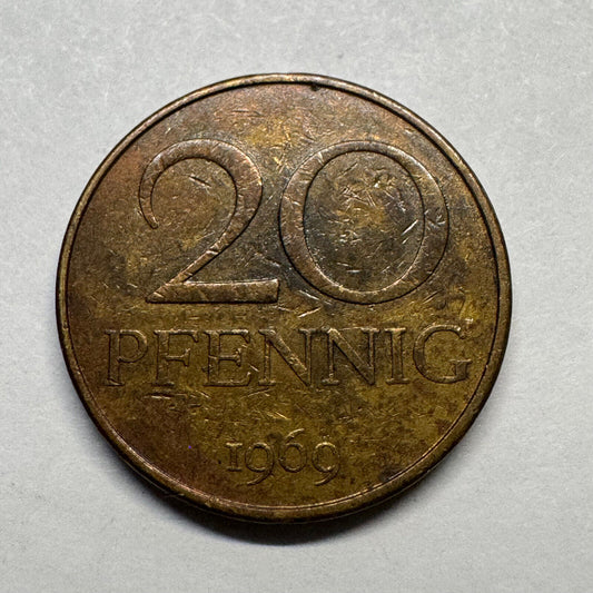 1969 Germany 20 Pfennig - Beautiful Coin - #B-025