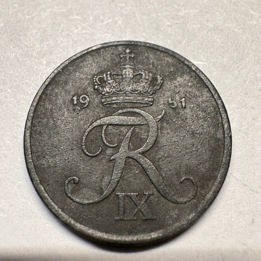 1951 Denmark 1 Ore - Beautiful Coin - #A-046