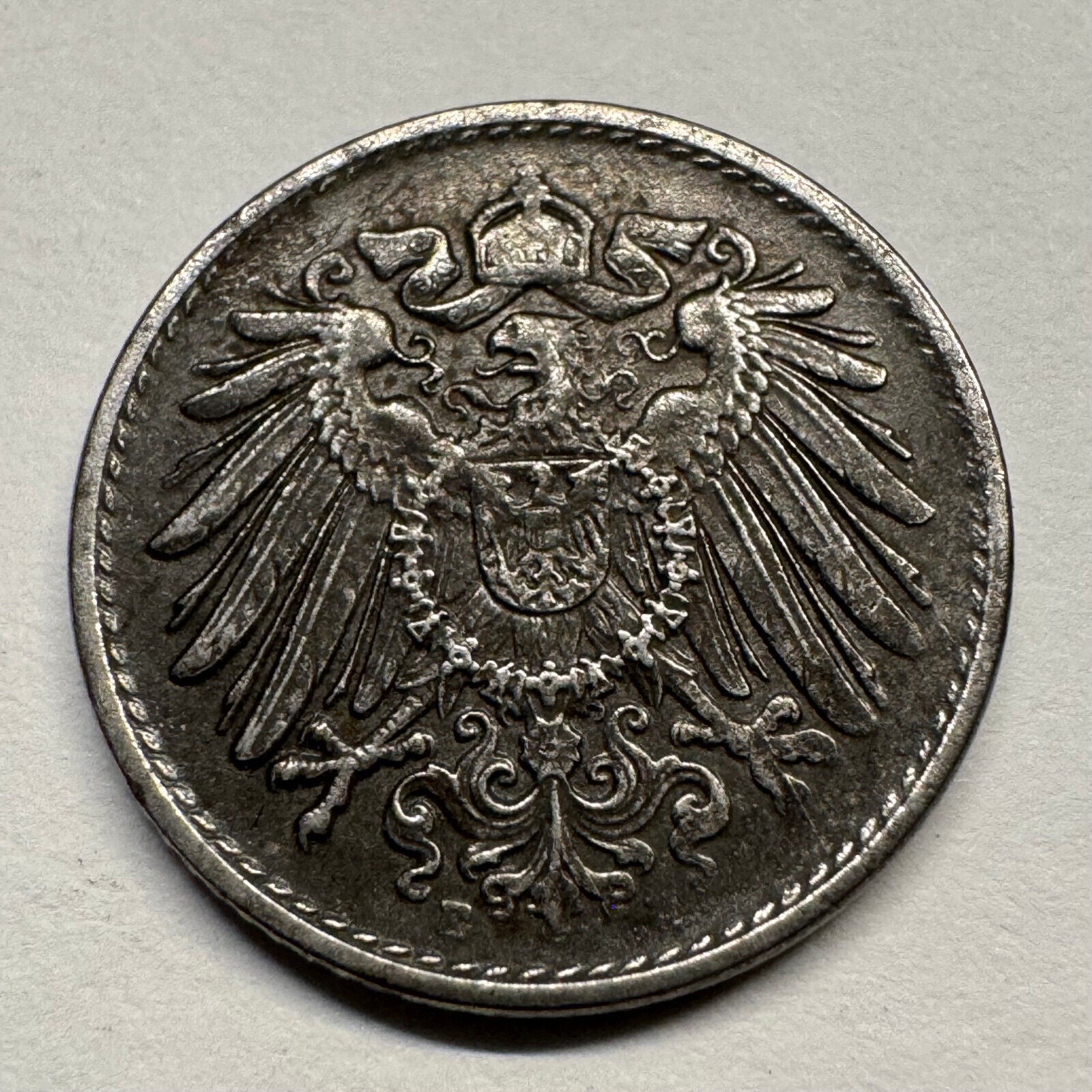 1920 Germany 5 Pfennig - Zinc Clad Iron - Beautiful Coin - #B-057