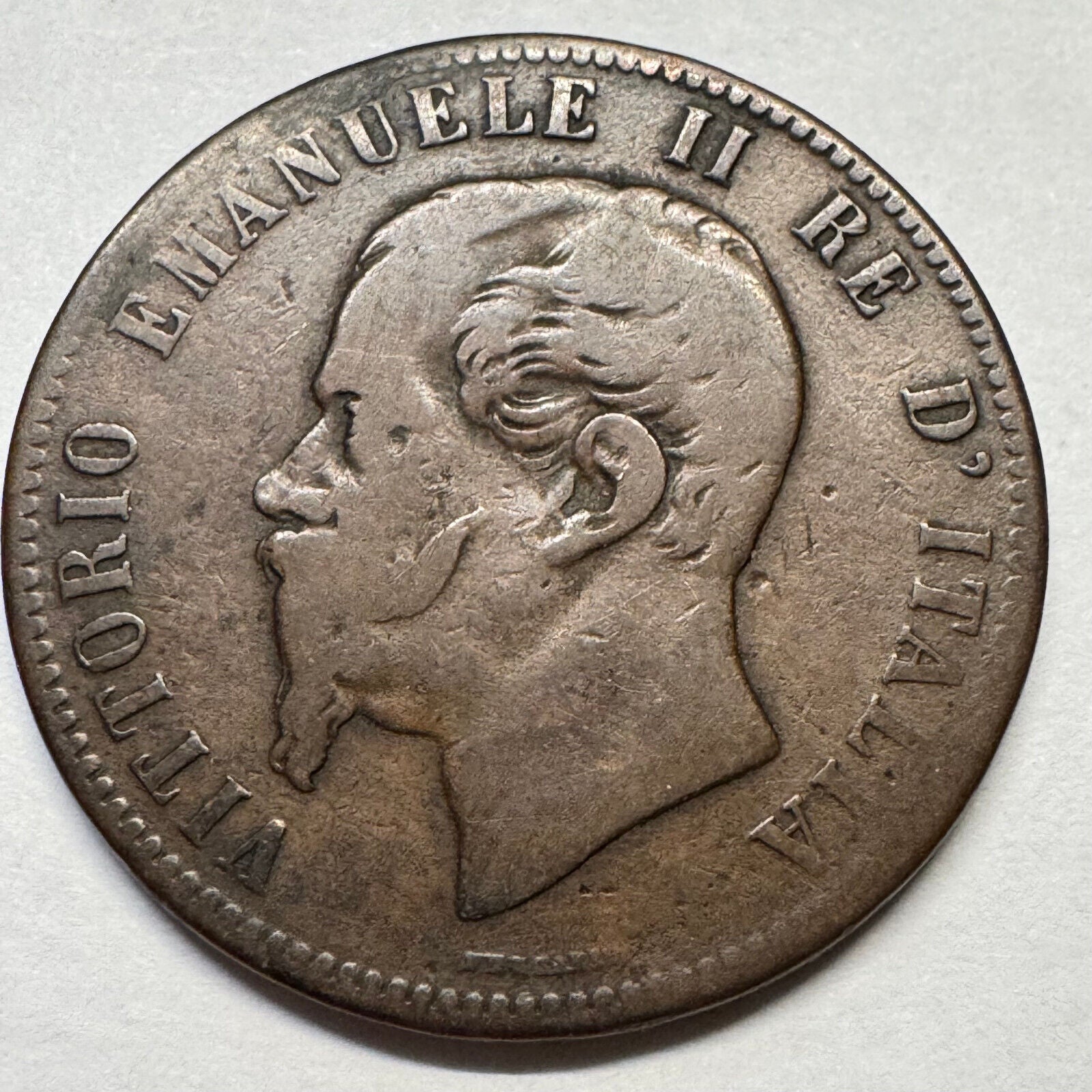 1863 Italy 10 Centesimi - Beautiful Coin - #A-075