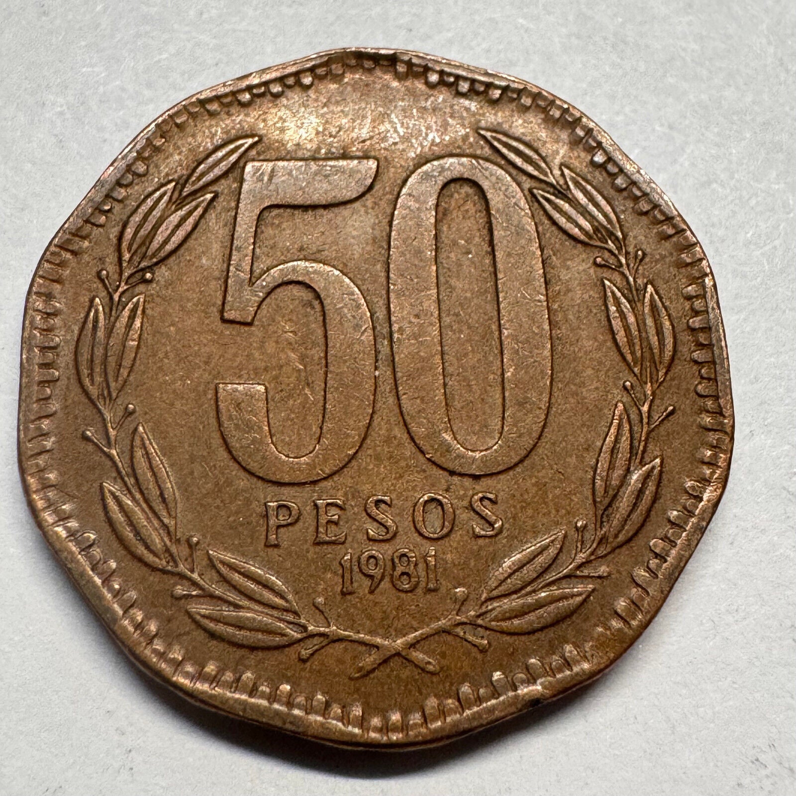1981 Chile 50 Pesos - Beautiful Coin - #A-064