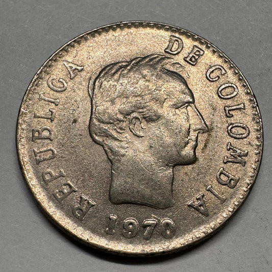 1970 Colombia 20 Centavos - Beautiful Coin - #A-048