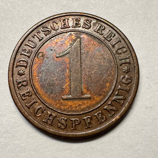 1931 Germany 1 Reichspfennig - Beautiful Coin - #A-091