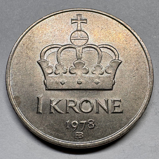 1978 Norway 1 Krone - Beautiful Coin - #A-053