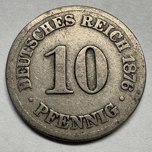 1876 Germany 1 Pfennig - Beautiful Coin - #A-087