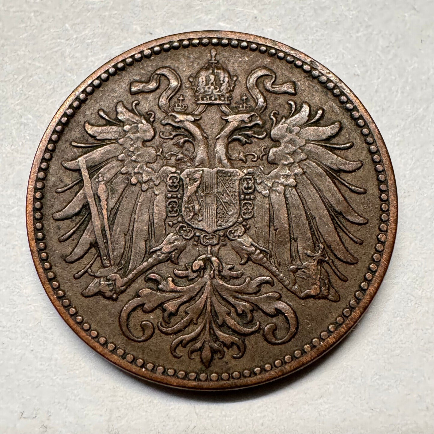 1897 Austria 2 Heller - Beautiful Coin - #A-018