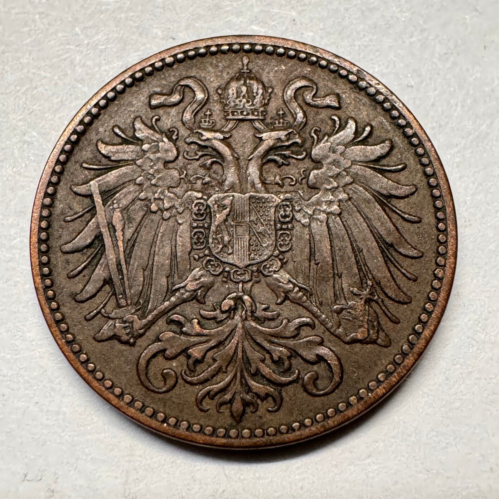 1897 Austria 2 Heller - Beautiful Coin - #A-018