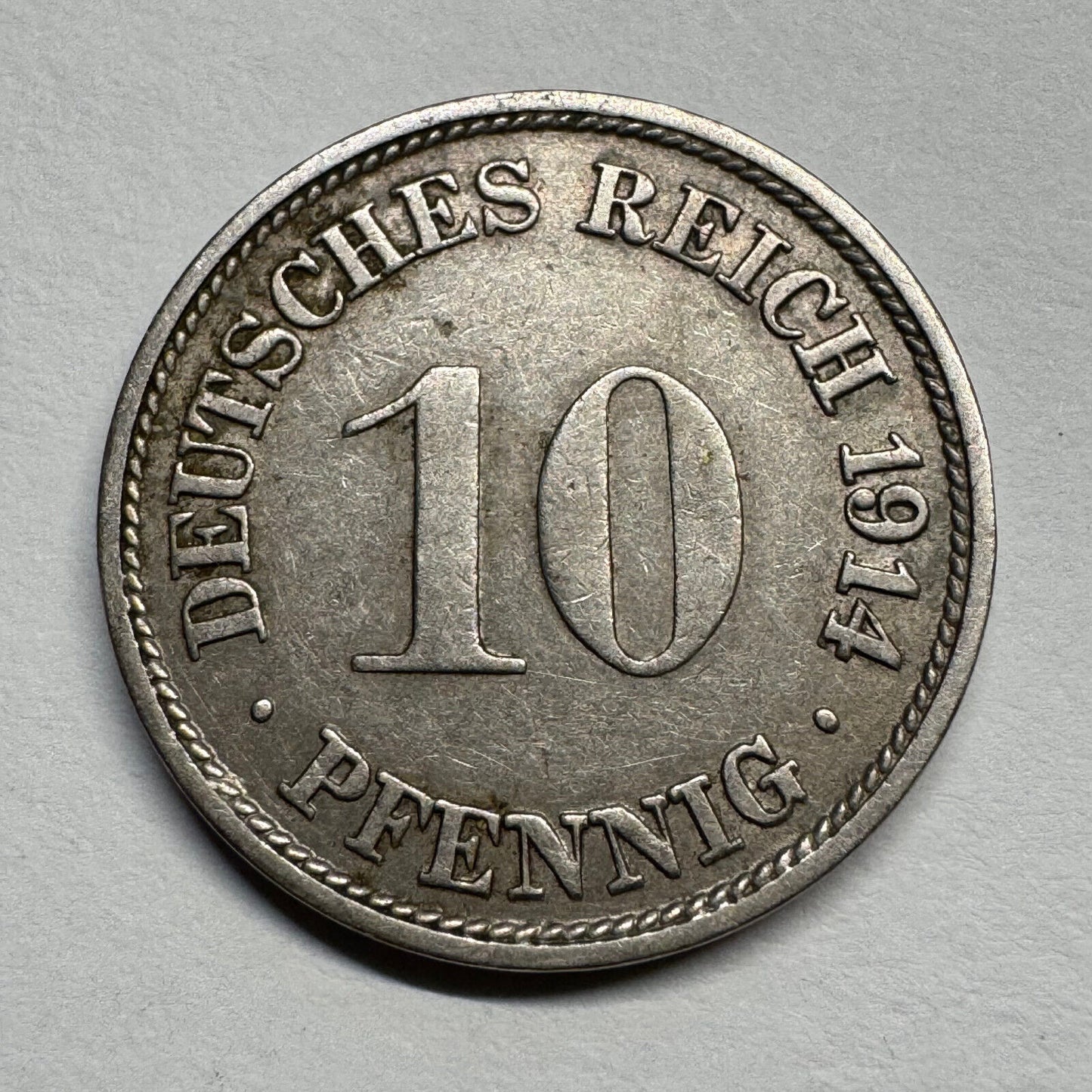 1914 Germany 10 Pfennig - Beautiful Coin - #B-059