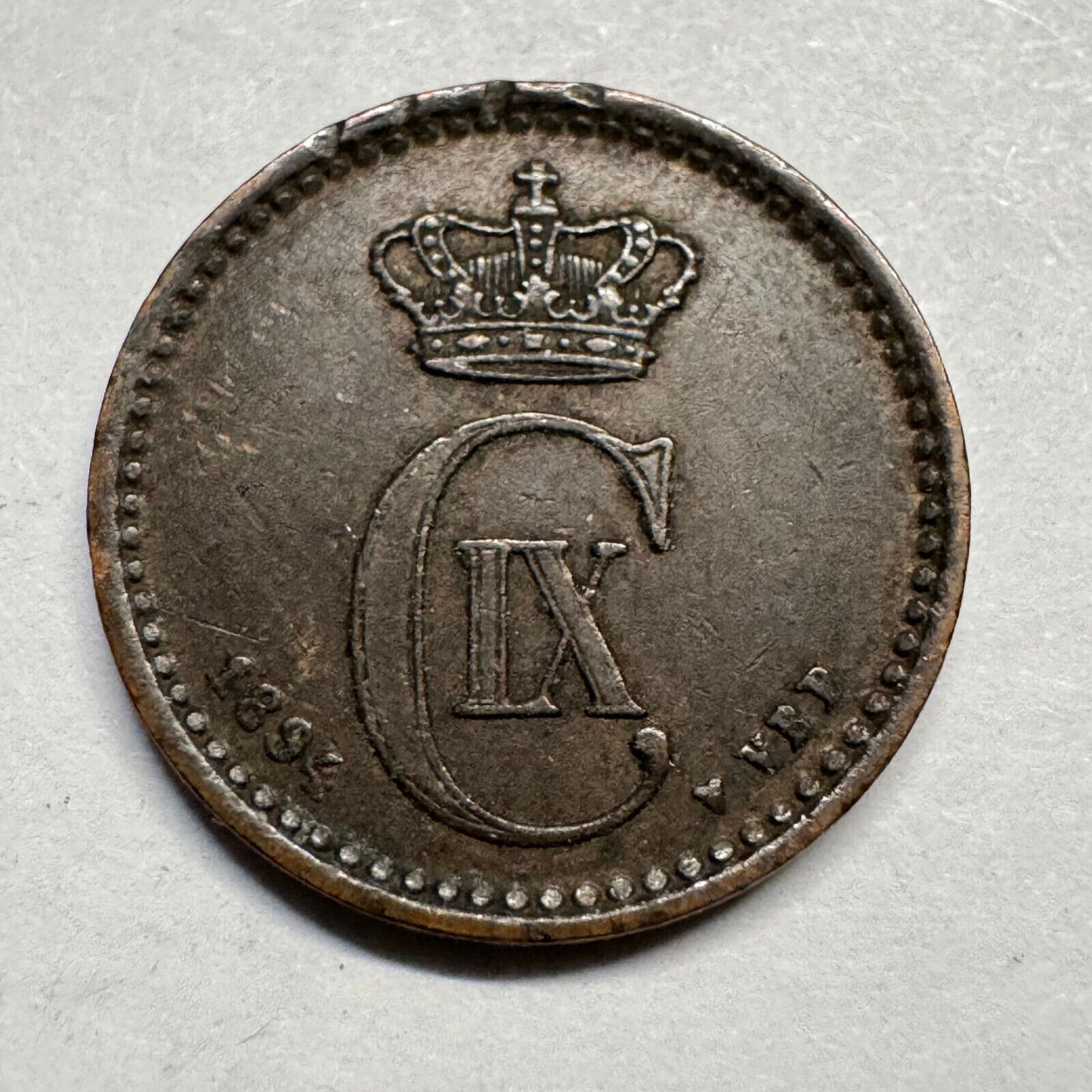 1894 Denmark 1 Ore - Beautiful Coin - #A-081