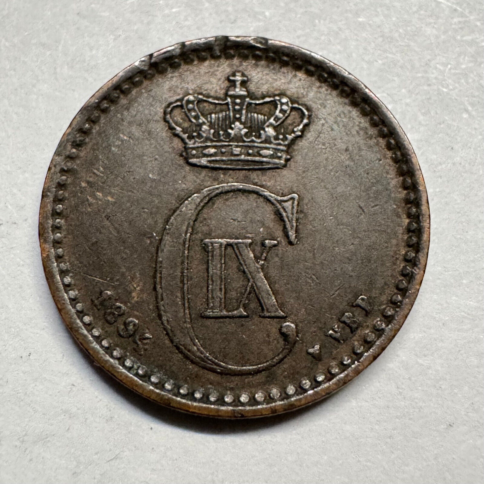 1894 Denmark 1 Ore - Beautiful Coin - #A-081