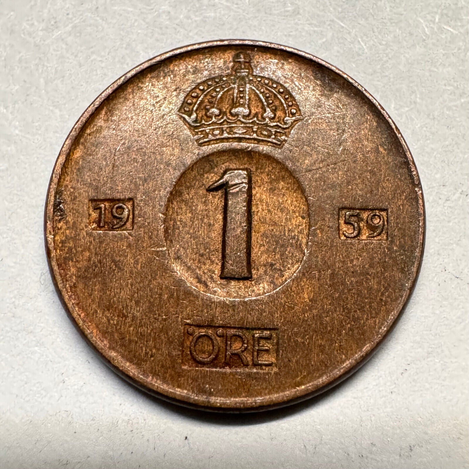 1959 Sweden 1 Ore - Beautiful Coin - #A-031