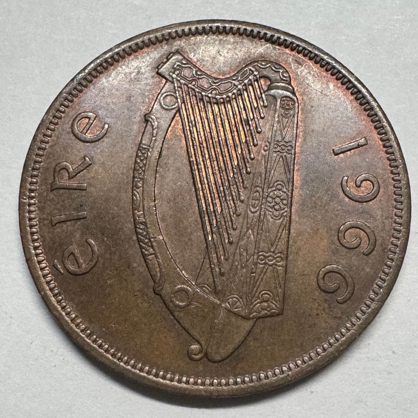 1966 Ireland 1 Penny - Beautiful Coin - #A-080
