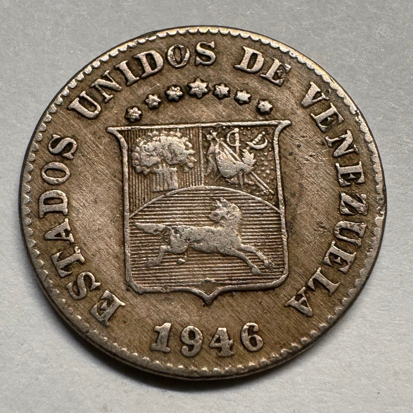 1946 Venezuela 5 Centimos - Beautiful Coin - #A-041