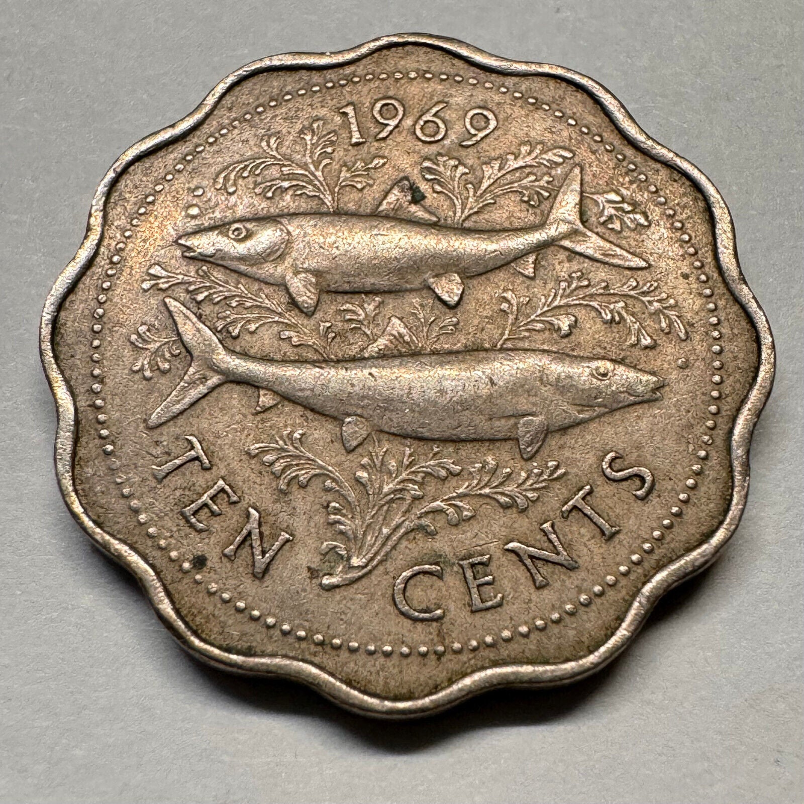 1969 Bahamas 10 Cents - Beautiful Coin - #A-033
