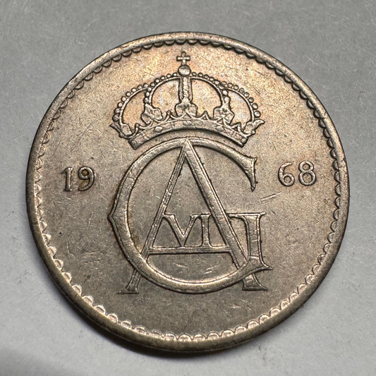 1968 Sweden 50 Ore - Beautiful Coin - #A-046
