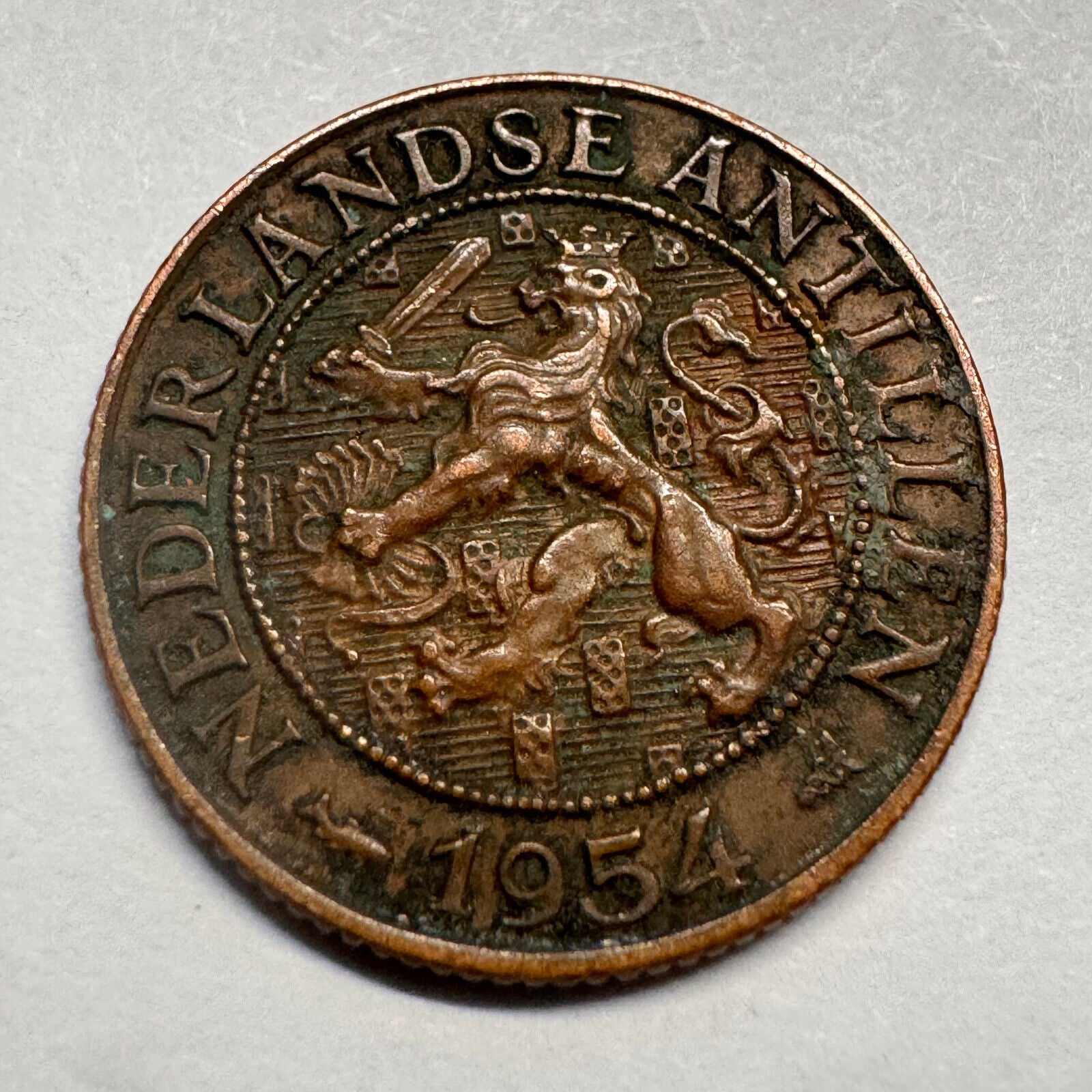 1954 Netherlands Antilles 1 Cent - Beautiful Coin - #A-065