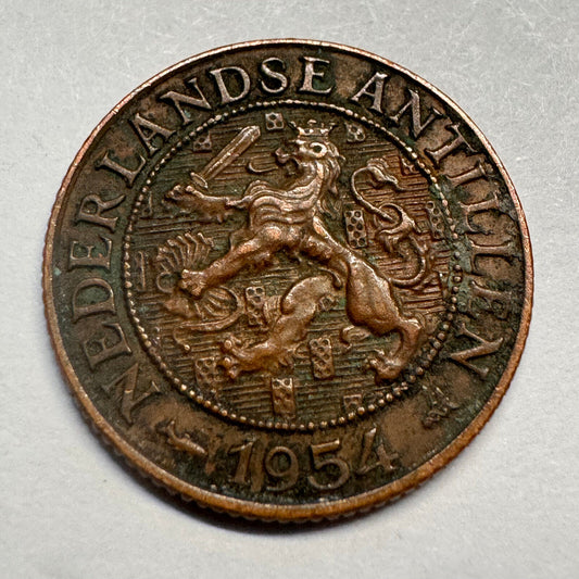 1954 Netherlands Antilles 1 Cent - Beautiful Coin - #A-065