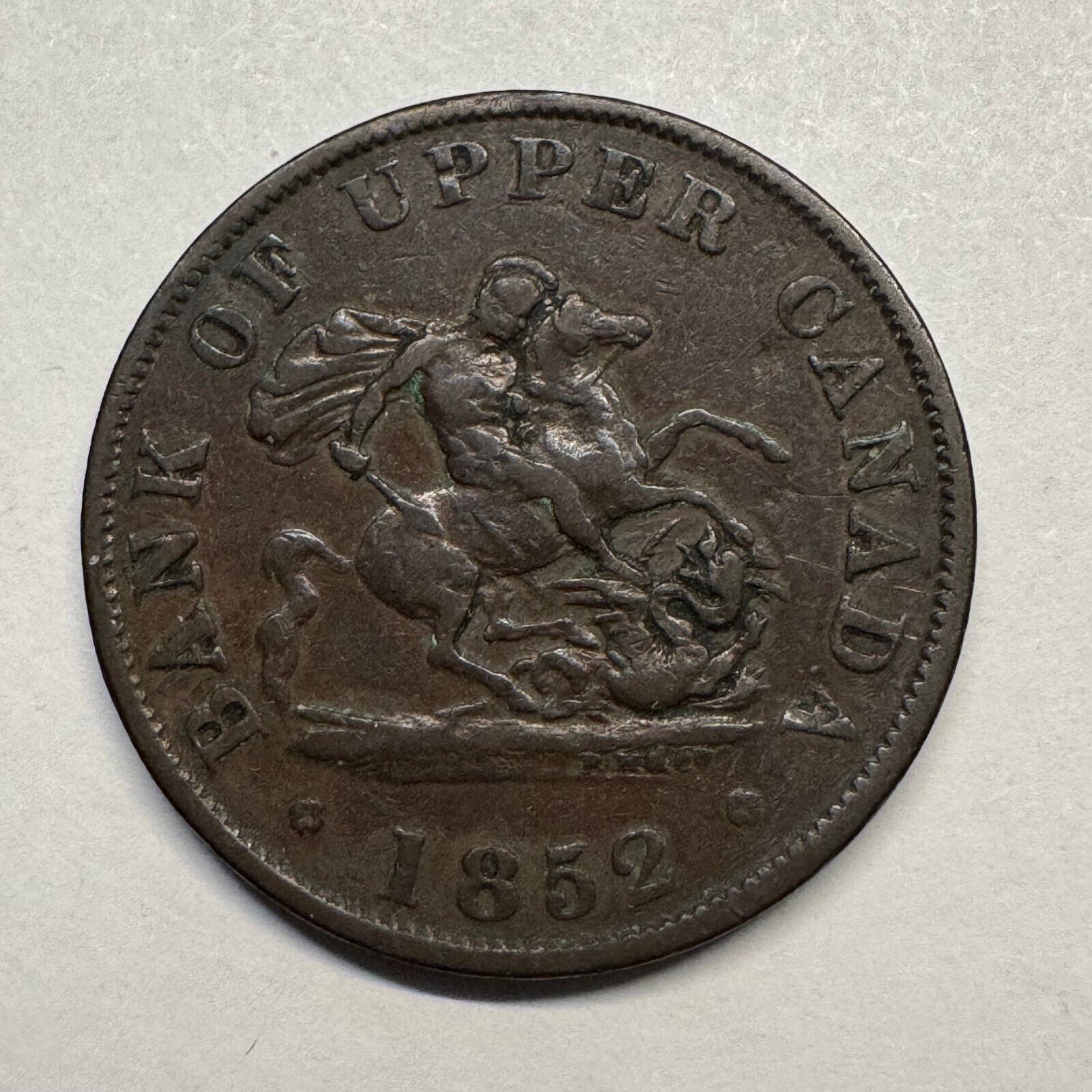 1852 Upper Canada 1/2 Penny - Beautiful Coin - #B-035
