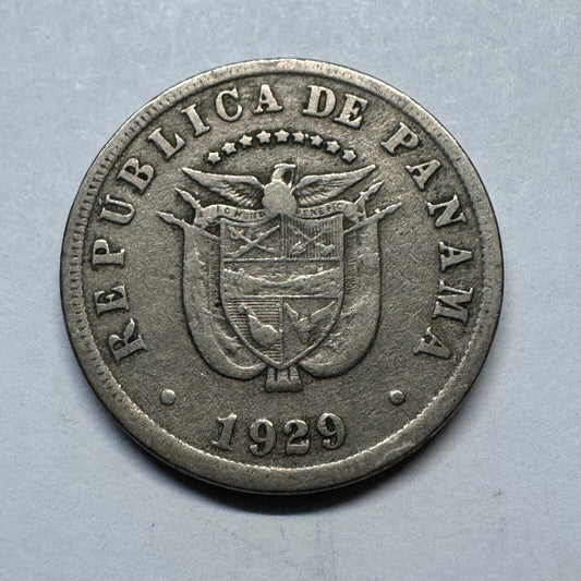 1929 Panama 5 Centesimos - Beautiful Coin - #B-025