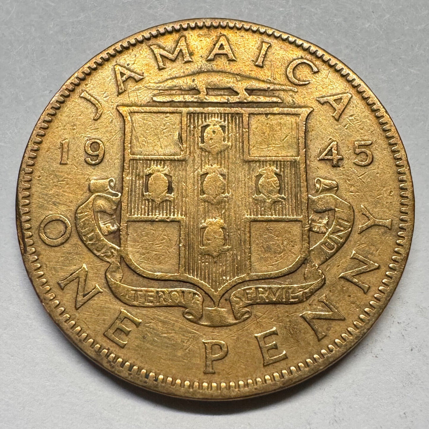 1945 Jamaica 1 Penny - Beautiful Coin - #A-051