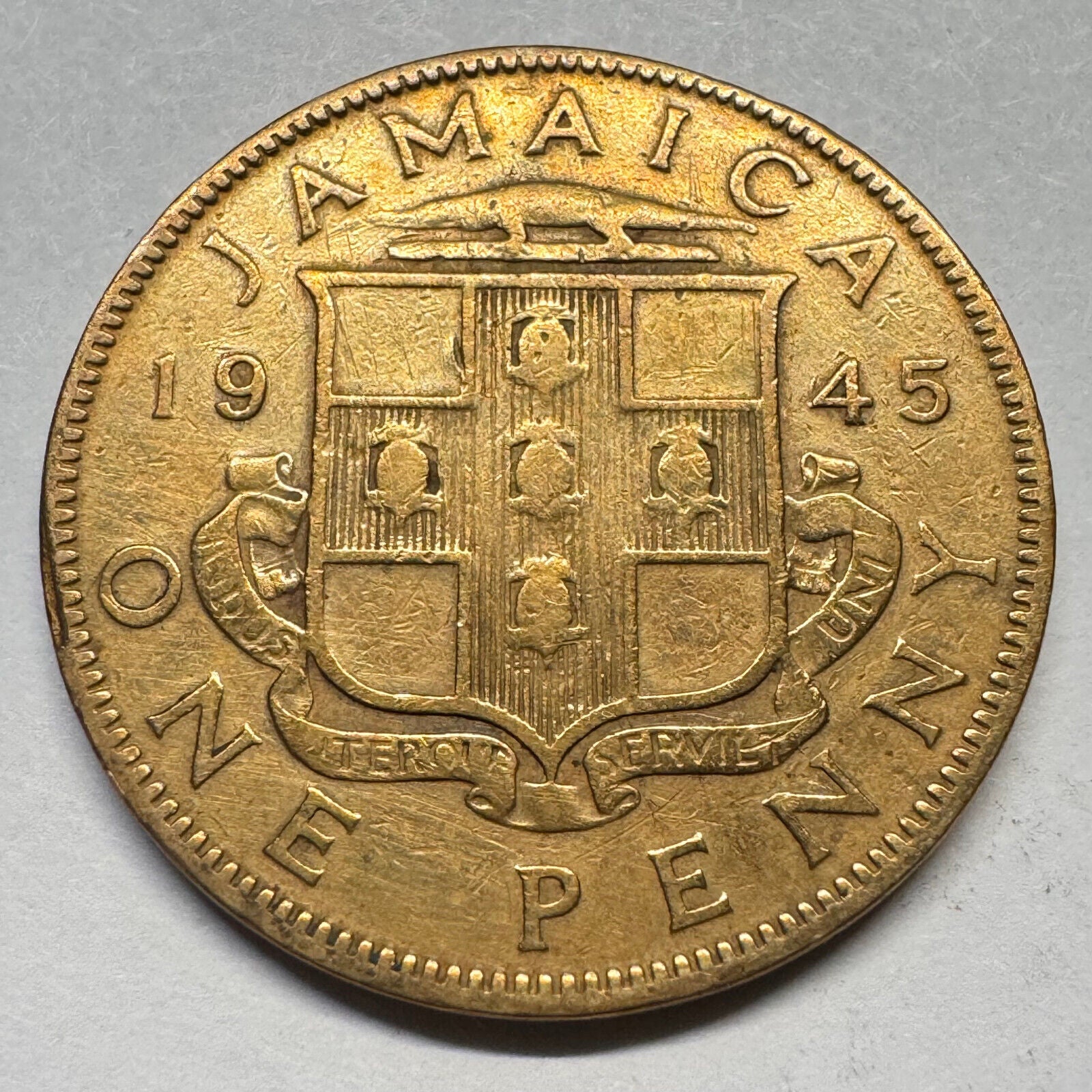 1945 Jamaica 1 Penny - Beautiful Coin - #A-051