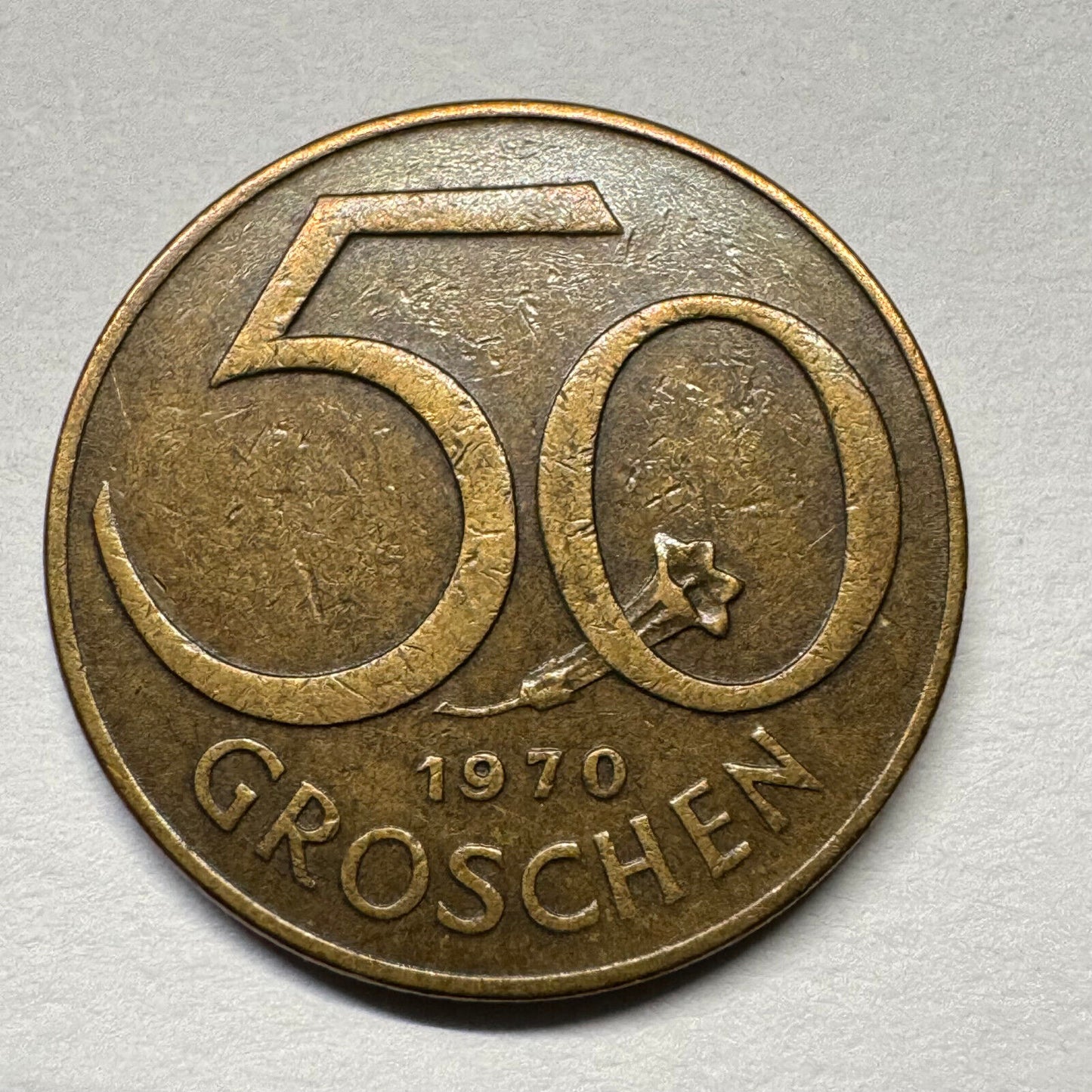 1970 Austria 50 Groschen - Beautiful Coin - #B-054