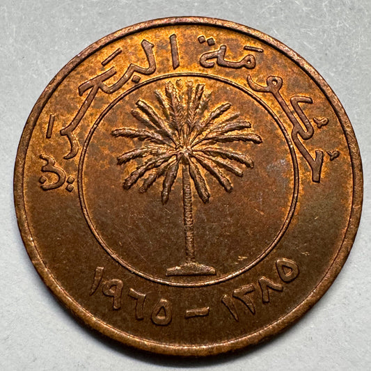 1965 Bahrain 5 Fils - Beautiful Coin - #A-079