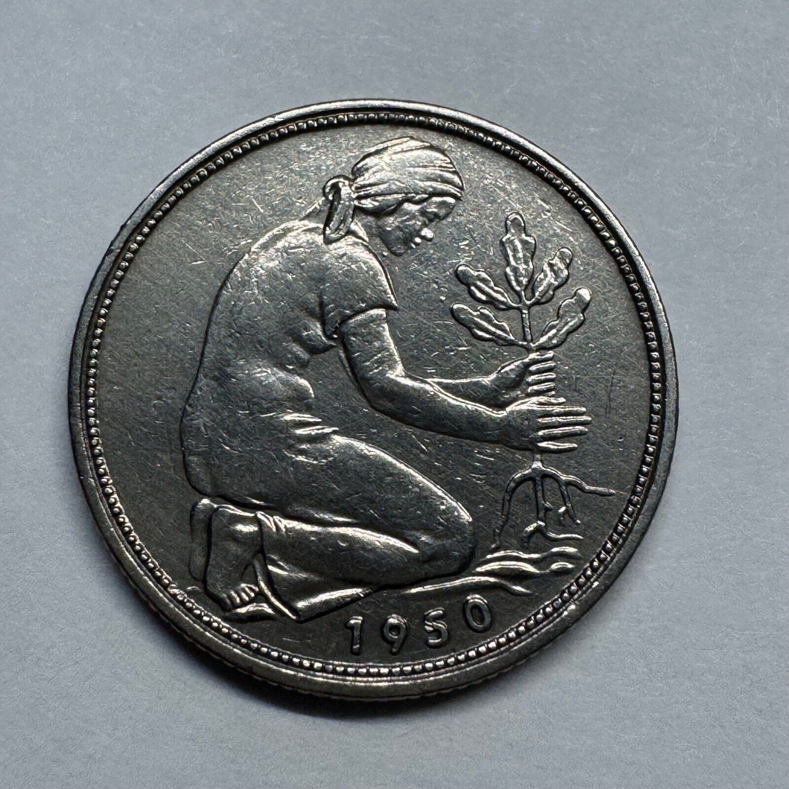 1950 Germany 50 Pfennig - Beautiful Coin - #B-022