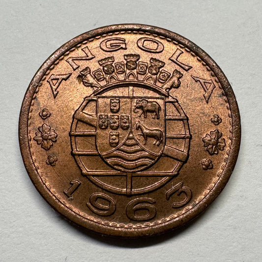 1963 Angola Portugal 1 Escudo - Beautiful Coin - #B-043