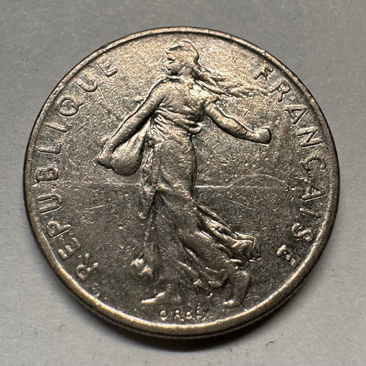 1977 France 1/2 Franc - Beautiful Coin - #A-062